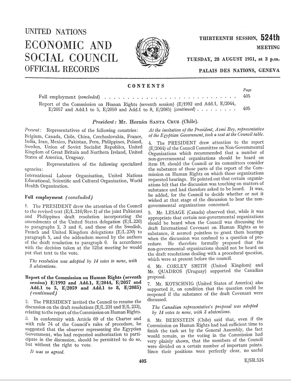 Sample UN report page
