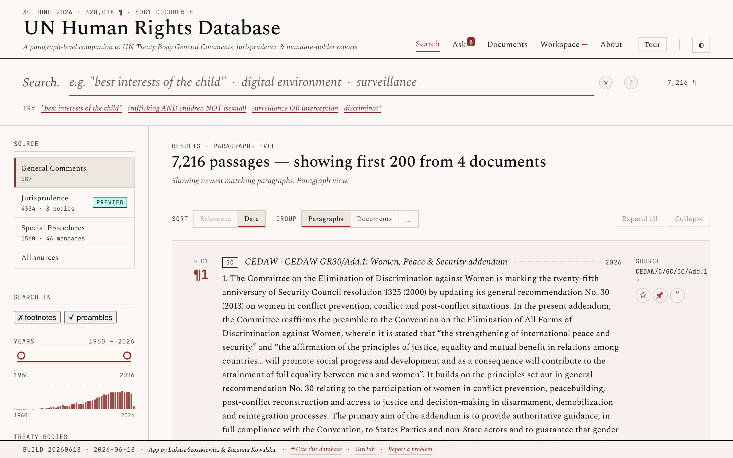 UN Human Rights Database